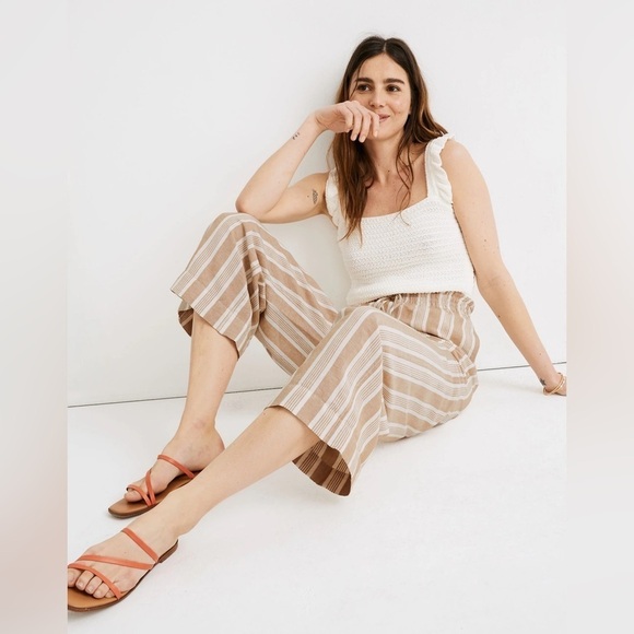 MADEWELL Smocked Huston Pull-On Crop Pant - Picture 3 of 6